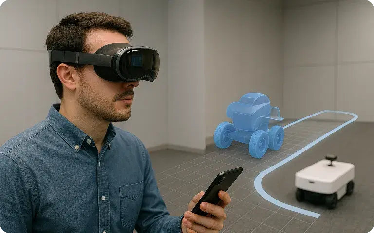 Human-machine collaborative risk perception AR device experimental system development